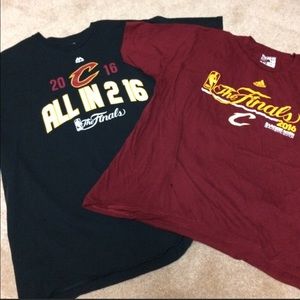 Two Cleveland Cavaliers Championship shirts